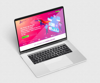 Landing page design for KMU Helden